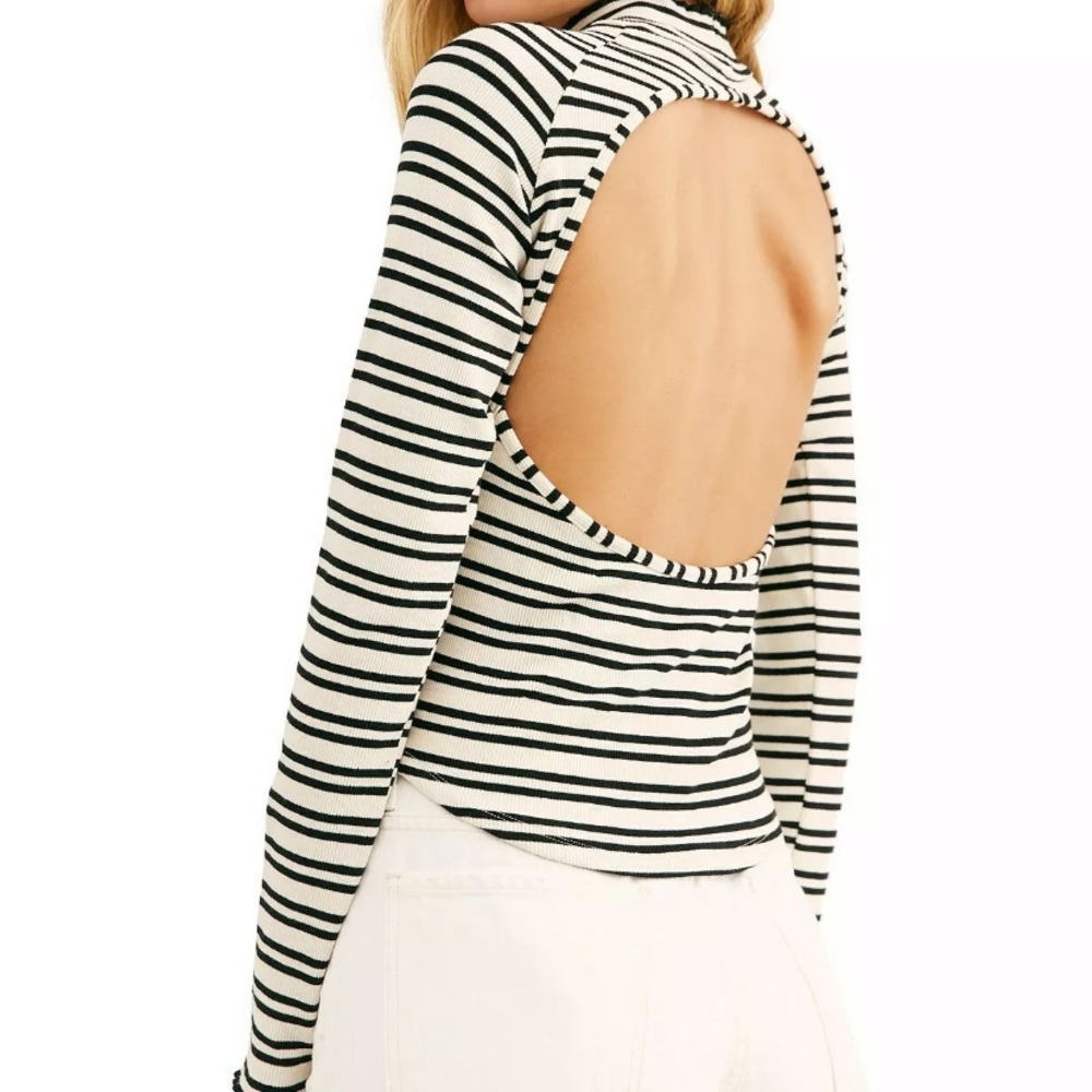 Striped Open-Back Top